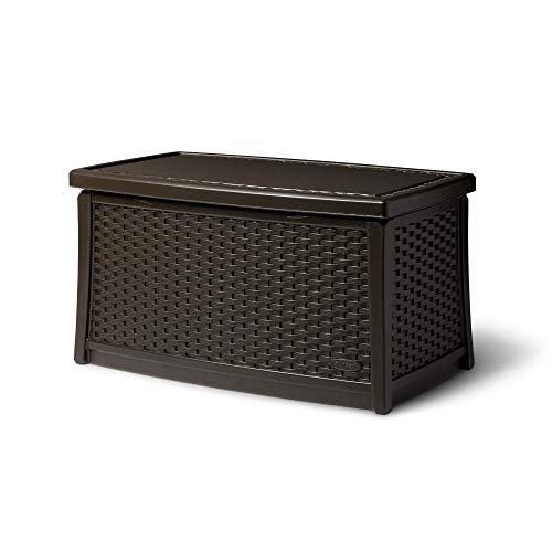 30 Gallon Resin Outdoor Patio End Table Storage Bo... (Java | Resin)