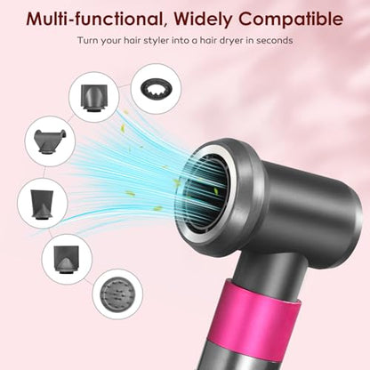 Professional Concentrator and Adapter Kit Compatible with Dyson Airwrap Styler, for Curling Iron Converting to Hair Dryer, with Hair Dryer Attachment Holder
