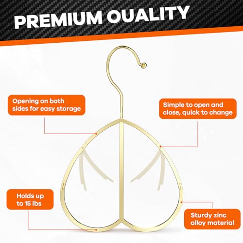 Multipurpose Closet Hangers- Tie and Belt Hanger for Closet- Ideal for Storing Belts, Ties, Scarfs, Baseball Hats, Purses & More- Great Space Saving Belt Organizer for Wardrobe