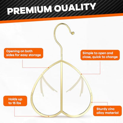 Multipurpose Closet Hangers- Tie and Belt Hanger for Closet- Ideal for Storing Belts, Ties, Scarfs, Baseball Hats, Purses & More- Great Space Saving Belt Organizer for Wardrobe