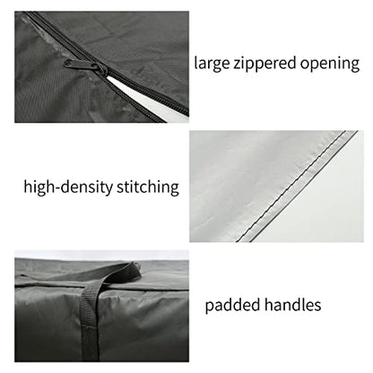 Outdoor Cushion Storage Bag 2 PCS, 68" Outdoor Pillow Storage with 2 Handles, Extra Large Opening Waterproof Zippered Patio Cushion Storage Bag XL