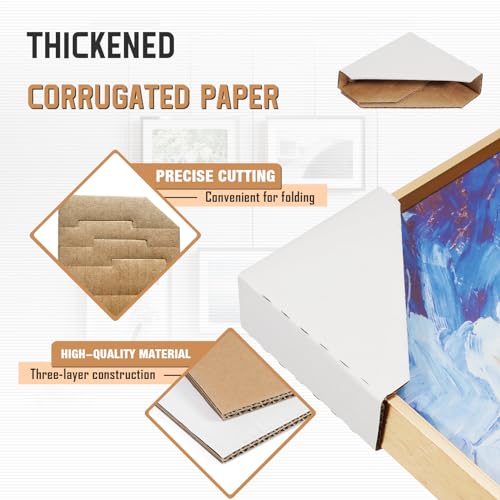 120 Pack Adjustable Cardboard Corner Protectors, F... (120 Count | White | Cardboard)