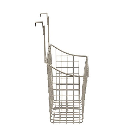 Spectrum Hanging Baskets for Organizing (Large, Satin Nickel) - Grid Over the Cabinet Wire Basket for Kitchen or Bathroom - Door Hanging Storage Organizer for Cleaning Supplies, Washcloths, & Towels