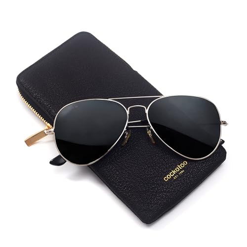 Cockatoo Sunglasses Leather Soft Case Zipper Eyeglass Pouch for Women Men
