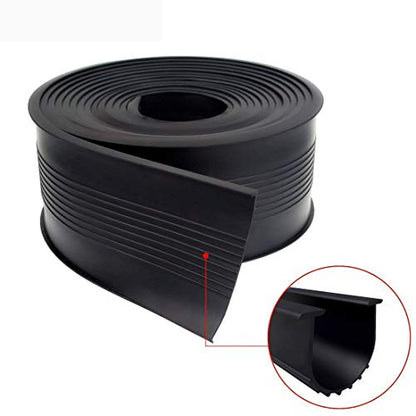 Garage Door Bottom Seal Kit with U-Shape Weather Stripping, Universal Professional Grade T-End Rubber Strip, 5/16" x 3 3/4" x 20 Feet (Black)