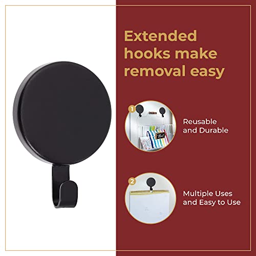 Haute Decor Attract Magnetic Hanger, 1 Pack - Strong Magnet Hook for Metal Doors and Surfaces