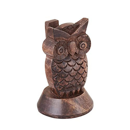 Birthday Gifts for Women Wooden Owl Glasses Holder Night Stand Reading Eyeglass Spectacle Retainer Gifts for Adults Women Men Him Her Mom Dad Car