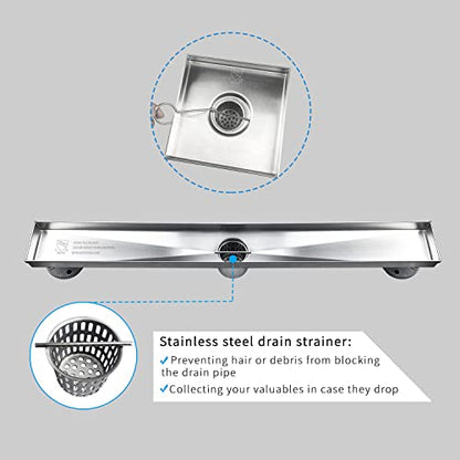 Neodrain Shower Drain Hair Catcher, 2-Pack,Only Fit Neodrain Shower Drain | 304 Stainless Steel Hair & Debris Strainer with Lifting Hook,Filter Basket for Bath Drains,Reusable Trap for Clog-Free Drains
