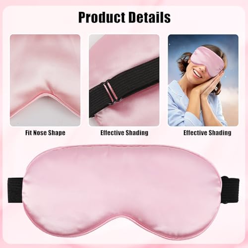 20 Pieces Silk Sleep Mask Silk Masks for Sleeping,MulticoloredDyrfo | Eye Mask with Adjustable Strap,Soft Sleeping Mask Eye Cover,Comfortable Blindfold Eyeshade for Women Men Sleeping Travel Nap