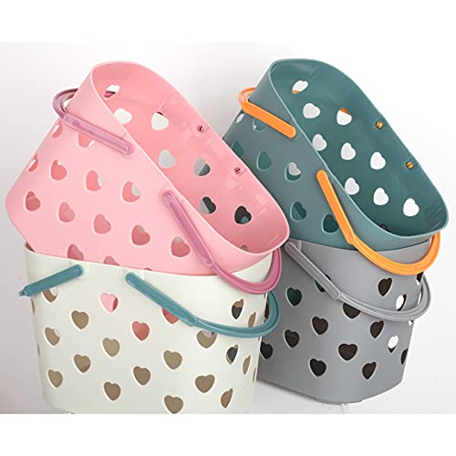 Portable Shower Caddy with handle Plastic Shower Basket Organizer, Pink | Bathroom Caddy Storage Tote Cleaning Supply Caddy for College Dorm, Kitchen, Pantry, Garage