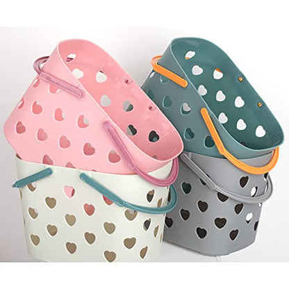 Portable Shower Caddy with handle Plastic Shower Basket Organizer, Pink | Bathroom Caddy Storage Tote Cleaning Supply Caddy for College Dorm, Kitchen, Pantry, Garage