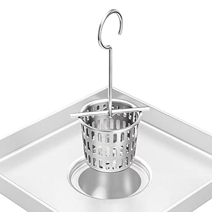 Neodrain Shower Drain Hair Catcher, 2-Pack,Only Fit Neodrain Shower Drain | 304 Stainless Steel Hair & Debris Strainer with Lifting Hook,Filter Basket for Bath Drains,Reusable Trap for Clog-Free Drains