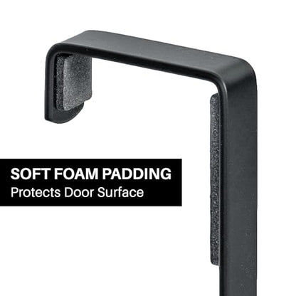 LYNK Professional® Home™ Over the Door Hooks - 9 Hook – Over the Door Coat Rack - Over the Door Hanger - Hanging Towels or Clothes - Bathroom, Bedroom, Laundry Room - Lifetime Ltd. Warranty, Black