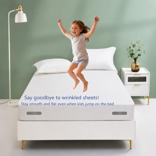 Upgraded Sheet Fasteners with Sheet Locks – Thickened and Reinforced Sheet Fasteners, 4 Pcs, Easy to Install, Suitable for All Mattresses, Reusable