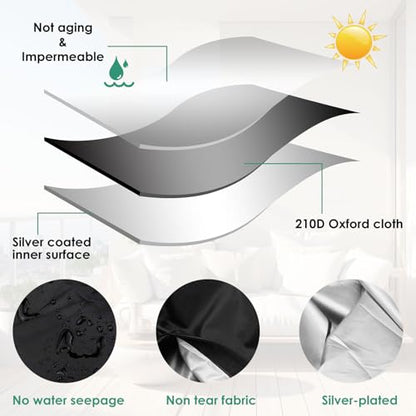 2Pack Patio Cushion Storage Bag Extra Large with Zipper and Handle | Waterproof Outdoor Cushion Storage Bags for Patio Furniture Protective Christmas Tree 68 inch L x 30 inch W x 20 inch H (2)