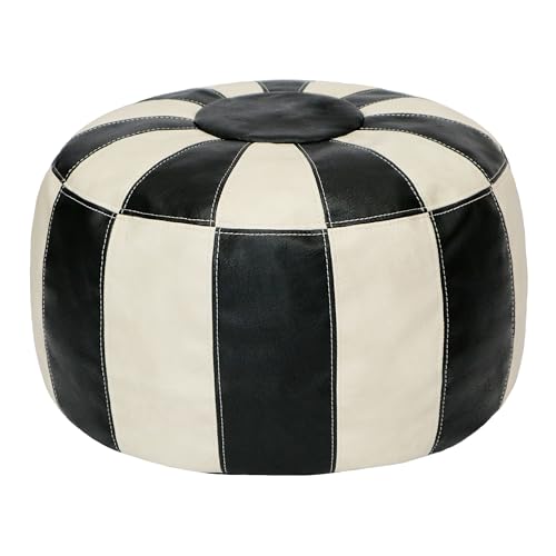 Unstuffed Moroccan Ottoman Pouf Cover, Ottoman Foo... (Faux Leather)