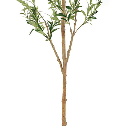 Faux Olive Tree 7ft，Olive Trees Artificial Indoor with Natural Wood Trunk and Realistic Leaves and Fruits. 7 Feet(84in) Fake Olive Tree for Home House Office Décor.