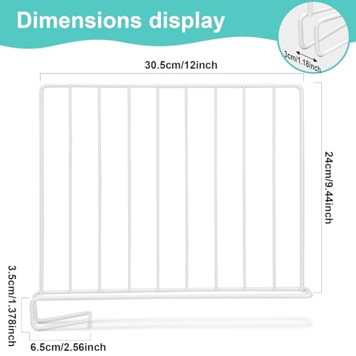 Shelf Dividers for Closet Organization, 8 Pack Metal Closet Shelf Dividers, Closet Shelf Organizer for Wood Closet Separator