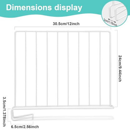 Shelf Dividers for Closet Organization, 8 Pack Metal Closet Shelf Dividers, Closet Shelf Organizer for Wood Closet Separator