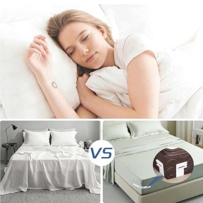 4 Pack Bed Sheet Holders for Corners,Fitted Sheet Holder with Lock Keep Sheets Firm & Tight, ,Easy Installation for Any Mattress Sizes