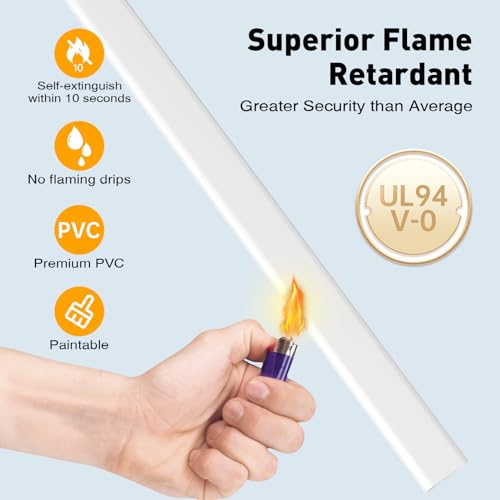 Delamu TV Cord Hider, Cord Covers for 2-3 Wires on Wall, Paintable Cable Hider Wire Covers for Cords, Easier Setup Wire Hiders for TV on Wall, Cable Cover Management to Hide Wires, W0.94H0.47in, White