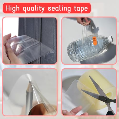 Window Sealing Tape, Window AC Insulation Tape, 3 Inch x 165 FT(55 Yards) | Waterproof Blocker for Cold Heat Air, Windproof, No Residue Strong Adhesive