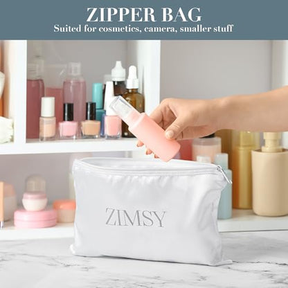 Satin Dust Bags for Handbags & Purses, 6 Pack, 19.6 x 15.7 in | Bag Protectors for Luxury Handbags, Protect Against Dust, Scratches & Scuffs, Bonus Zipper Pouch