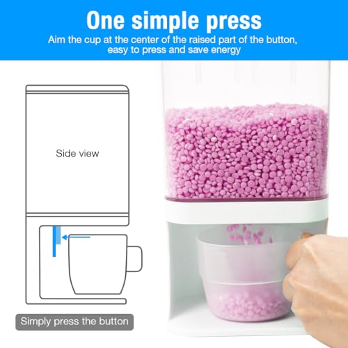 Laundry Detergent Dispenser, Wall Mounted Laundry Beads Dispenser for Scent Booster Beads, Stain Remover Powder, Bath Salts, Rice, Beans Grain and Dry Food, Laundry Scent Booster Container