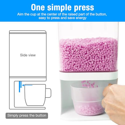 Laundry Detergent Dispenser, Wall Mounted Laundry Beads Dispenser for Scent Booster Beads, Stain Remover Powder, Bath Salts, Rice, Beans Grain and Dry Food, Laundry Scent Booster Container