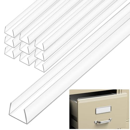 36'' 6 Pack Cabinet Door Protector 3/4 '' Clear Cabinet Protector Edge Guard Plastic U Channel Edge Guard Trimable PVC Protective for Kitchen Cabinets Furniture Decorative Protection