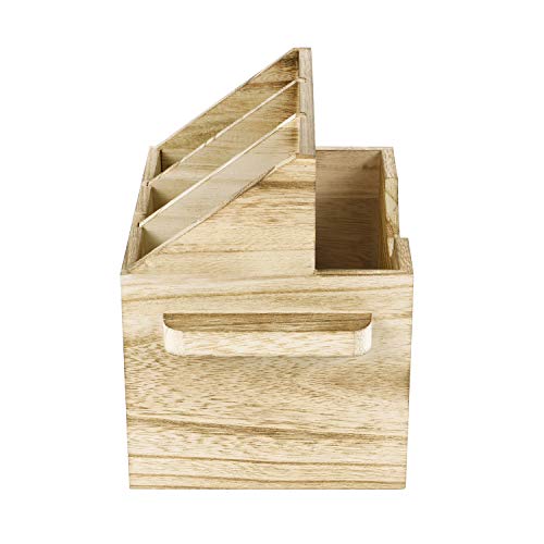 Rustic Elegant Wooden Flatware Organizer Caddy, Oa... (Oak | Wood)