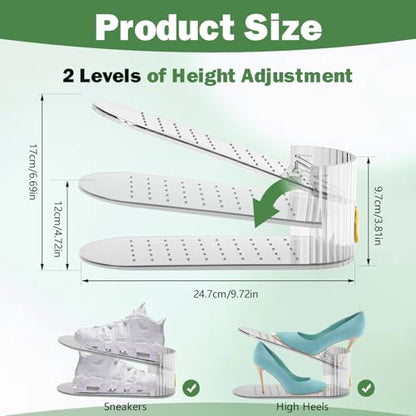 Adjustable Shoe Slot Organizer for Closet Space Saver(10-Pack)