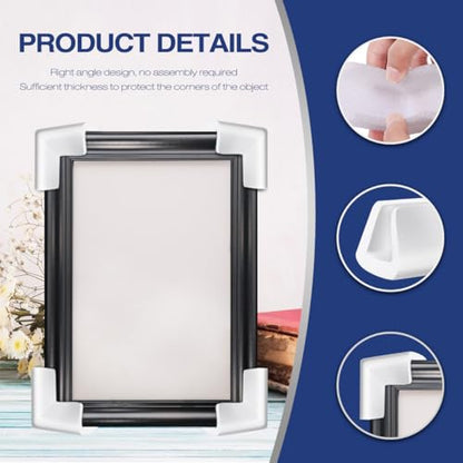 24Pcs Edge Foam Protection Corners for TV Frame Photo Mirror,Packing Foam Corner Protectors for Shipping Moving Foam Packing Material for Shipping