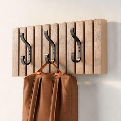 bussdis Coat Hanger Wall Mount 8-Pack - Wall Hooks for Hanging Heavy Duty | Large Coat Hangers Holds 30LB, Metal Screw-In Hooks for Door, Closet, Bathroom, Clothes, Purse, Bag, Jacket, Robe