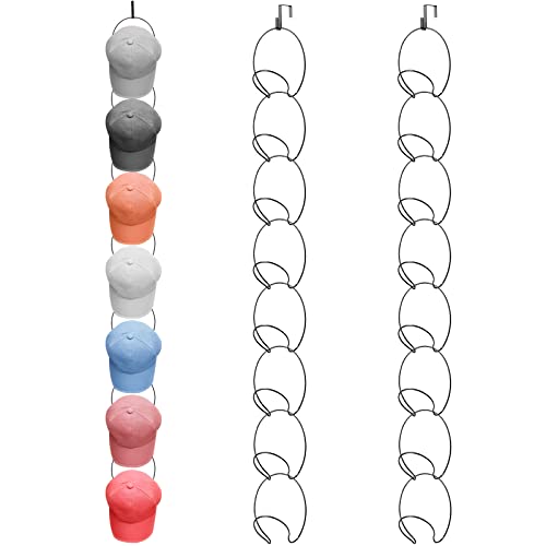 16 Pieces Hat Rack Wig Holder over The Door Baseba... (Black)