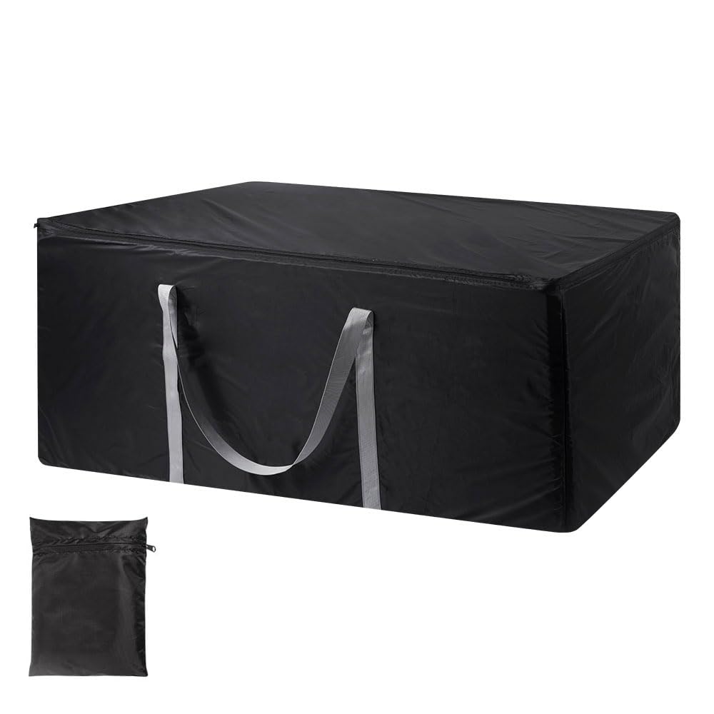 Uranshin Outdoor Patio Cushion Storage Bag with Zippers & Handles | Extra Large 177 Gallon Heavy Duty Large Storage Bags for Cushions, Pillows, Blankets Storage