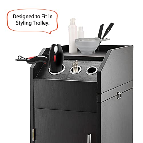 Hair Styling Station with Dryer, Curling Iron, Comb Holder and Tube Organizer