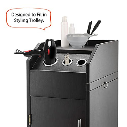 Hair Styling Station with Dryer, Curling Iron, Comb Holder and Tube Organizer