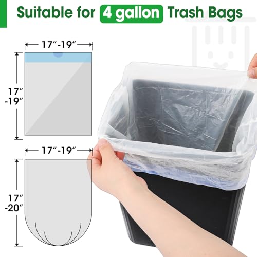 5 Pack Small Trash Can, Plastic Wastebaskets, 3.5 Gallon Small Garbage Can for Bathroom, Bedroom, Kitchen, Offices, Black