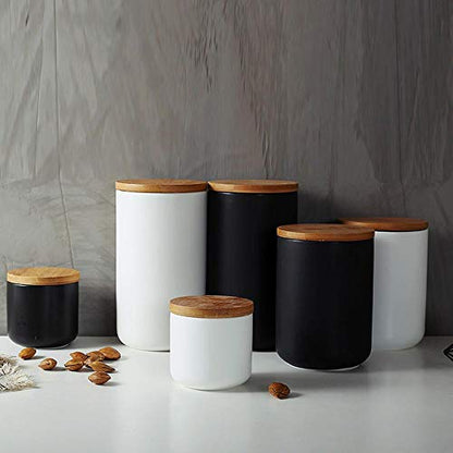 MilkyWay Food Storage Jar Ceramic Canisters With Airtight Seal Lid 27oz