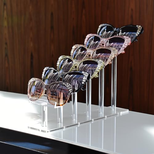 6 Tier Premium Acrylic Eyeglass Holder Stand, Sung... (6 Frame Stand | Acrylic)