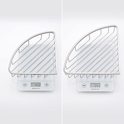 [2 Pack] Corner Shower Caddy Organizer, SUS304 Stainless Steel Heavy Duty Rust-Proof Shelf Shampoo Holder, Wall Mounted Storage Rack for Bathroom Kitchen, Brushed Nickel