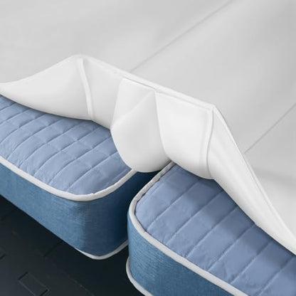 Upgrade 3-in-1 Bed Bridge Twin to King Bed Converter with Fitted Sheet- Mattress Gap Filler King Bed-with Sheet Strap Set 78"x 75"-Patent