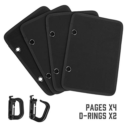 LIVANS Patch Booklet Organizer, Flip-Page Patch Book | Mini Display Patches Panel Board with Removable Ring Binders, for Morale Patches, Badges, and Collections