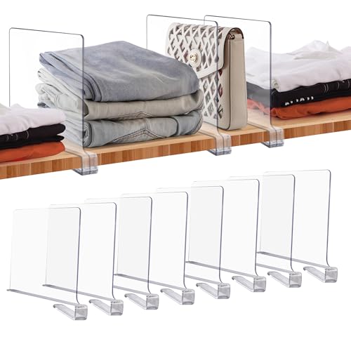 Clear Acrylic Shelf Dividers for Closets Organizer...