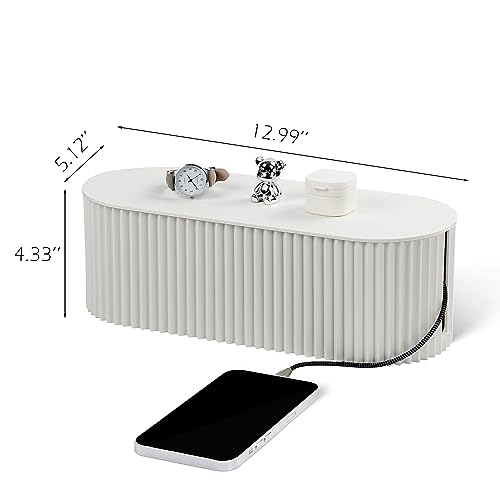 Large Cable Organizer Box for Power Strips, Surge Protectors, Chargers, TV Computer Wires - White