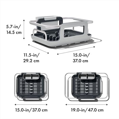 OXO Good Grips Extendable Over-The-Sink Aluminum Drying Dish Rack