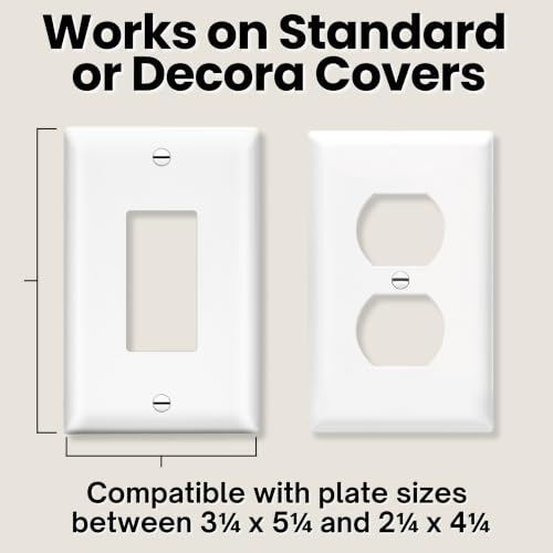 Power Perch Outlet Shelf for Alexa, HomePod Mini, Made in USA, White 1 Pack | Outlet Wall Mount with Cord Storage Strap, Charging Station, WiFi Router Shelf for Bathroom, Bedroom, Kitchen, Holds 10 lb