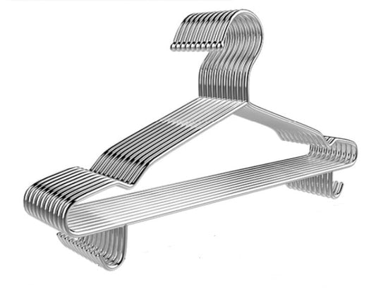 Stainless Steel Clothes Hangers 10-Pack - Heavy Du... (Steel | Stainless Steel)
