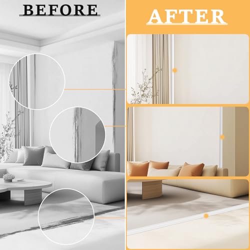 Flexible Wall Corner Guard (20ft) – Child & Pet Safe Edge Guards, Paintable & Removable Without Damage - Self-Adhesive Edge Protector for Baby Proofing, Furniture & Curved Corners (White)